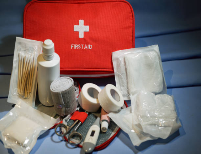 First Aid Box Filled 50 Persons Plastic 